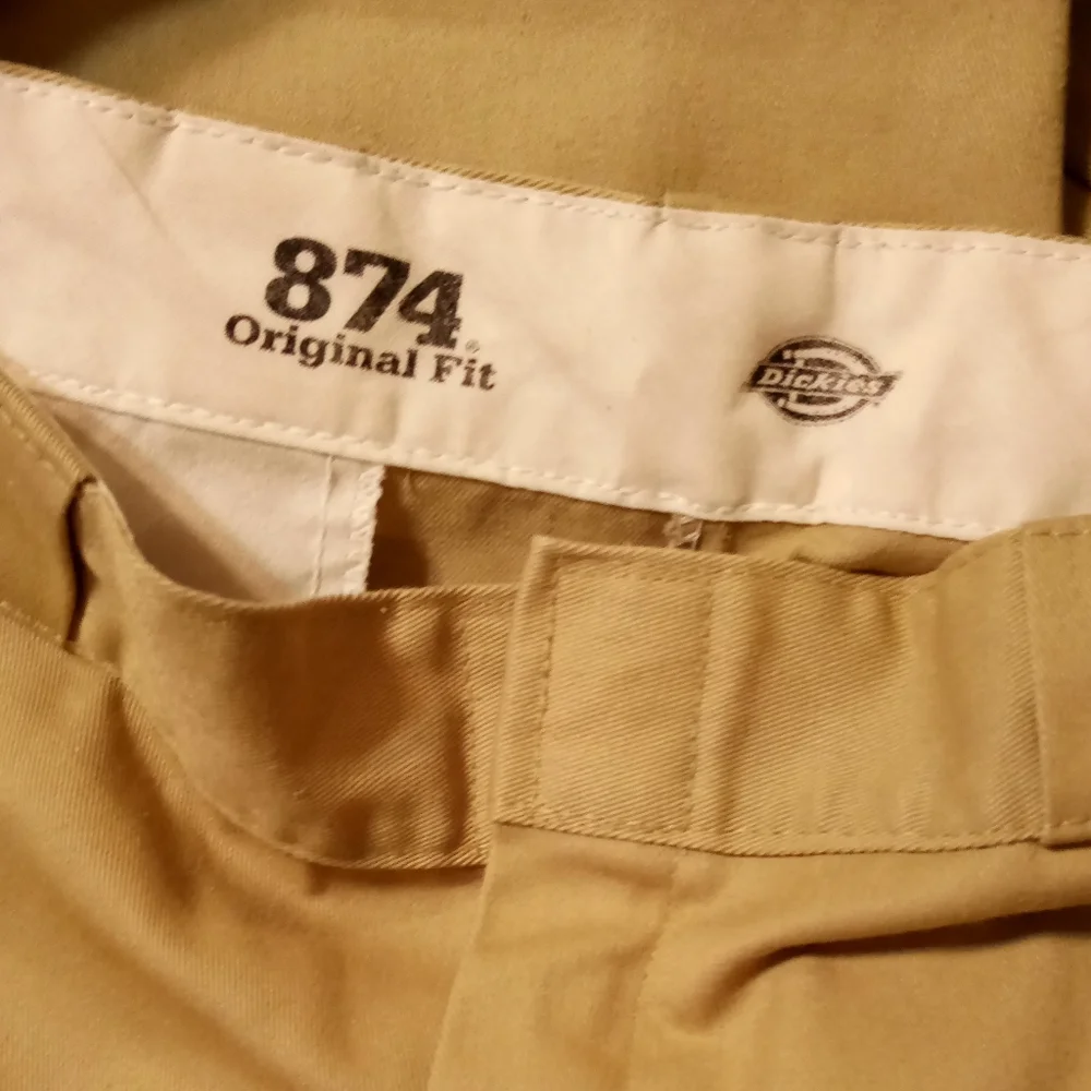 Dickies 874 Original Fit Khaki Pants Sz 36x34 - Picture 2 of 8